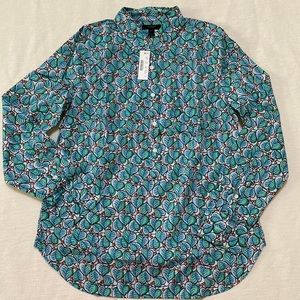 NWT JCrew shirt Size 6 - green/red mix